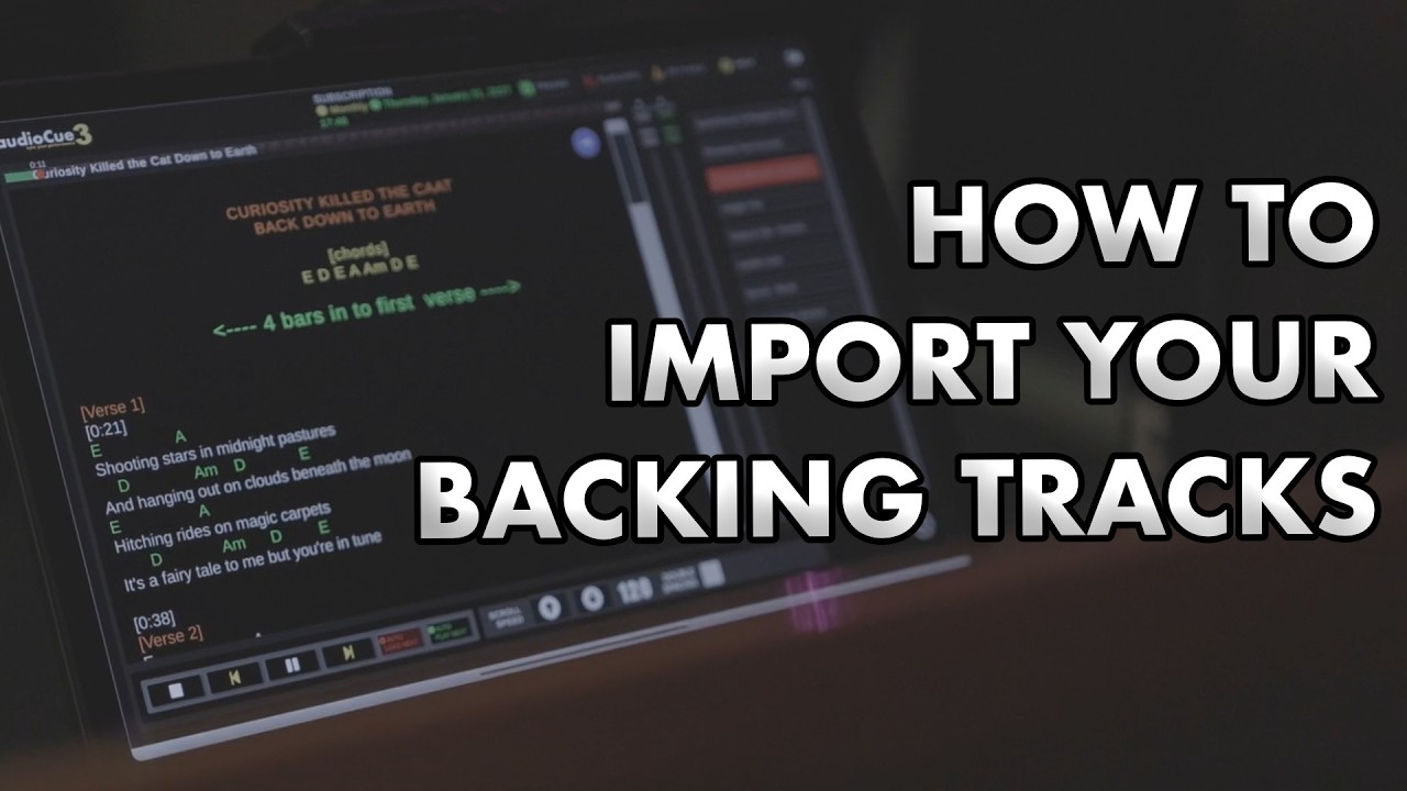 Importing backing tracks to audioCue - Tutorial