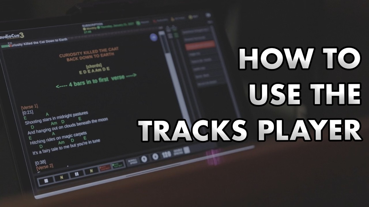 How to use the player to play your tracks in audioCue