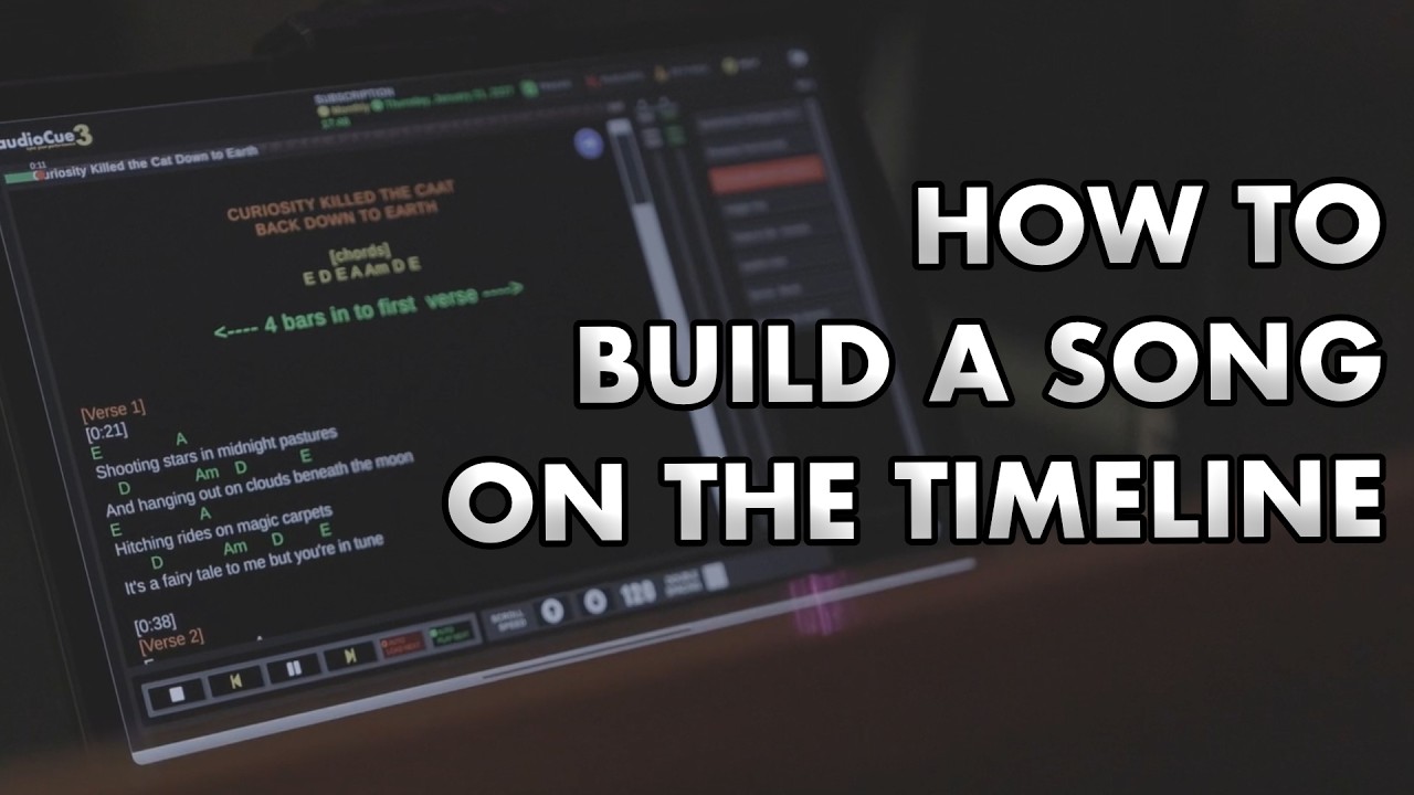 Populating the drum timeline for your songs in audioCue
